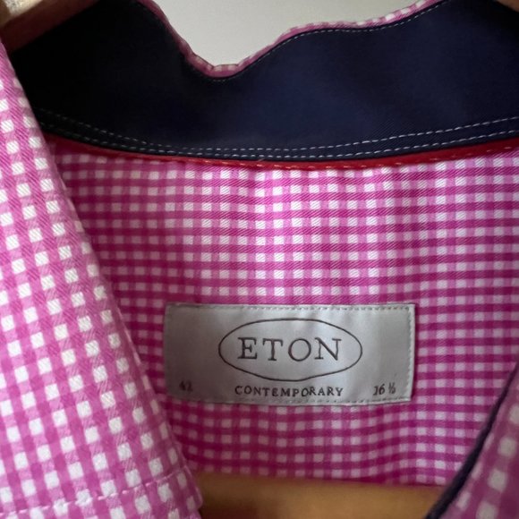 Eton Pink Shirt Size 42, 16.5 - Picture 3 of 8